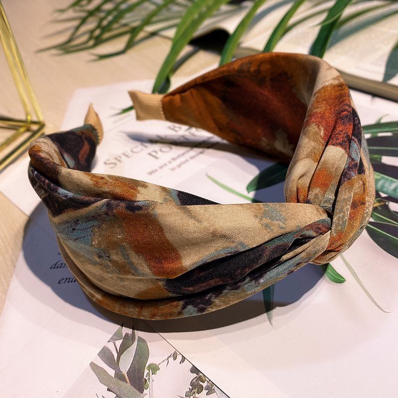 Silk Painting Dye - Tie-Dye Printed Headband - Vintage Oil