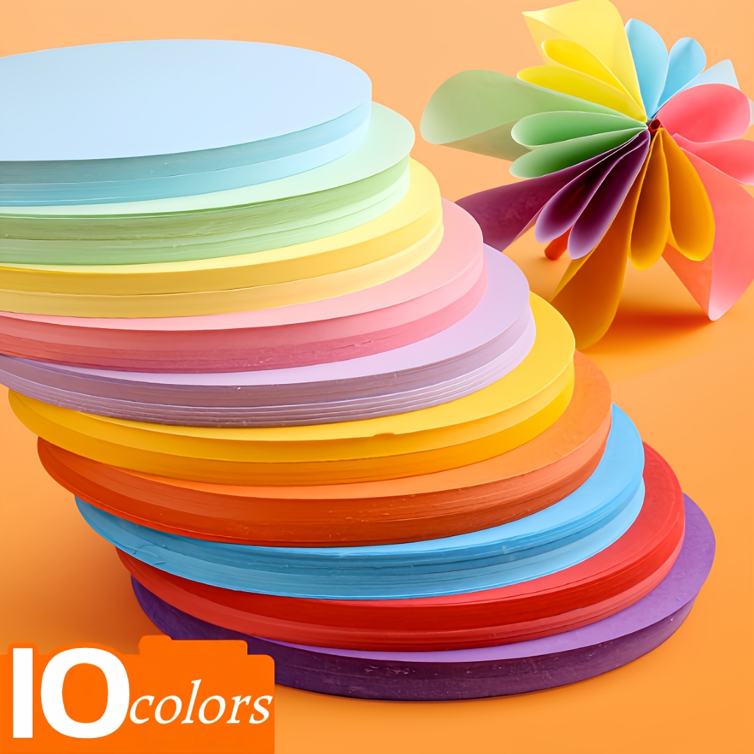 Art Craft Doodle - 100pcs High-Quality Round Colored Cardboard Sheets