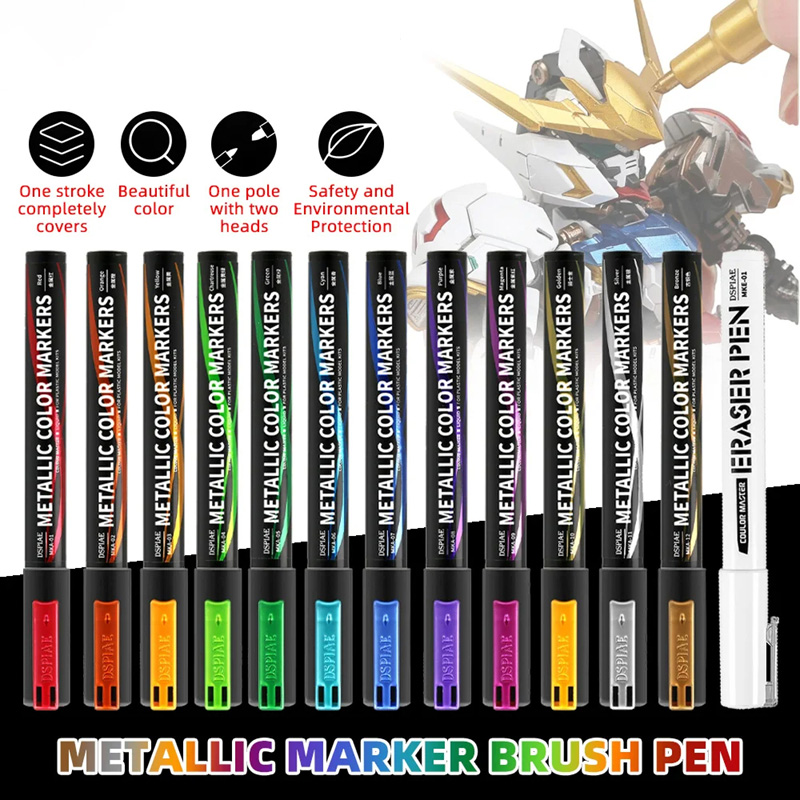 Illustration Marker Set - Metallic Markers Colouring Pens for Mech