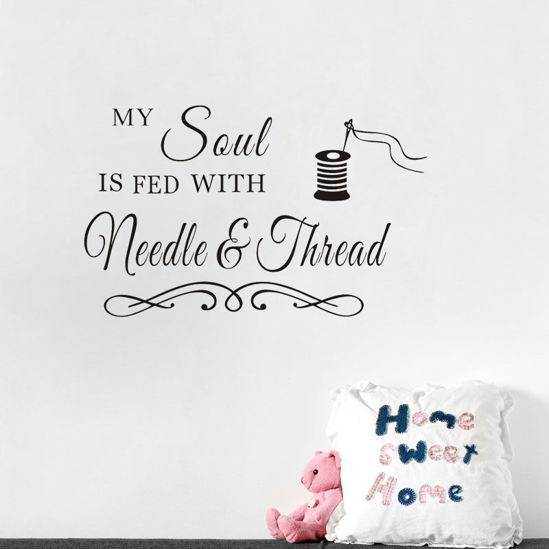 Art Craft Quotes - My Soul Needle and Thread Wall
