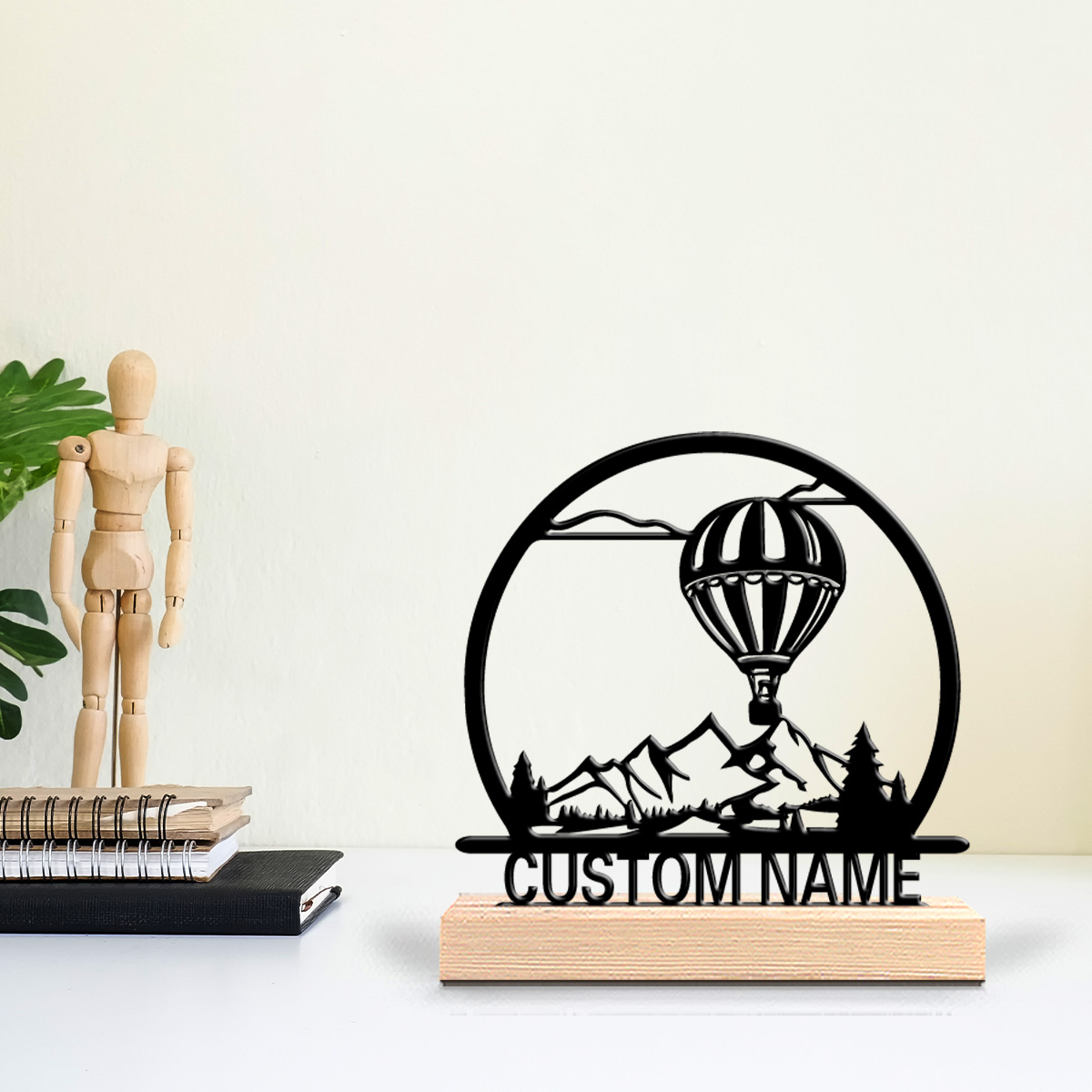 Art Craft Room - 1pc Hot air balloon Customized Name