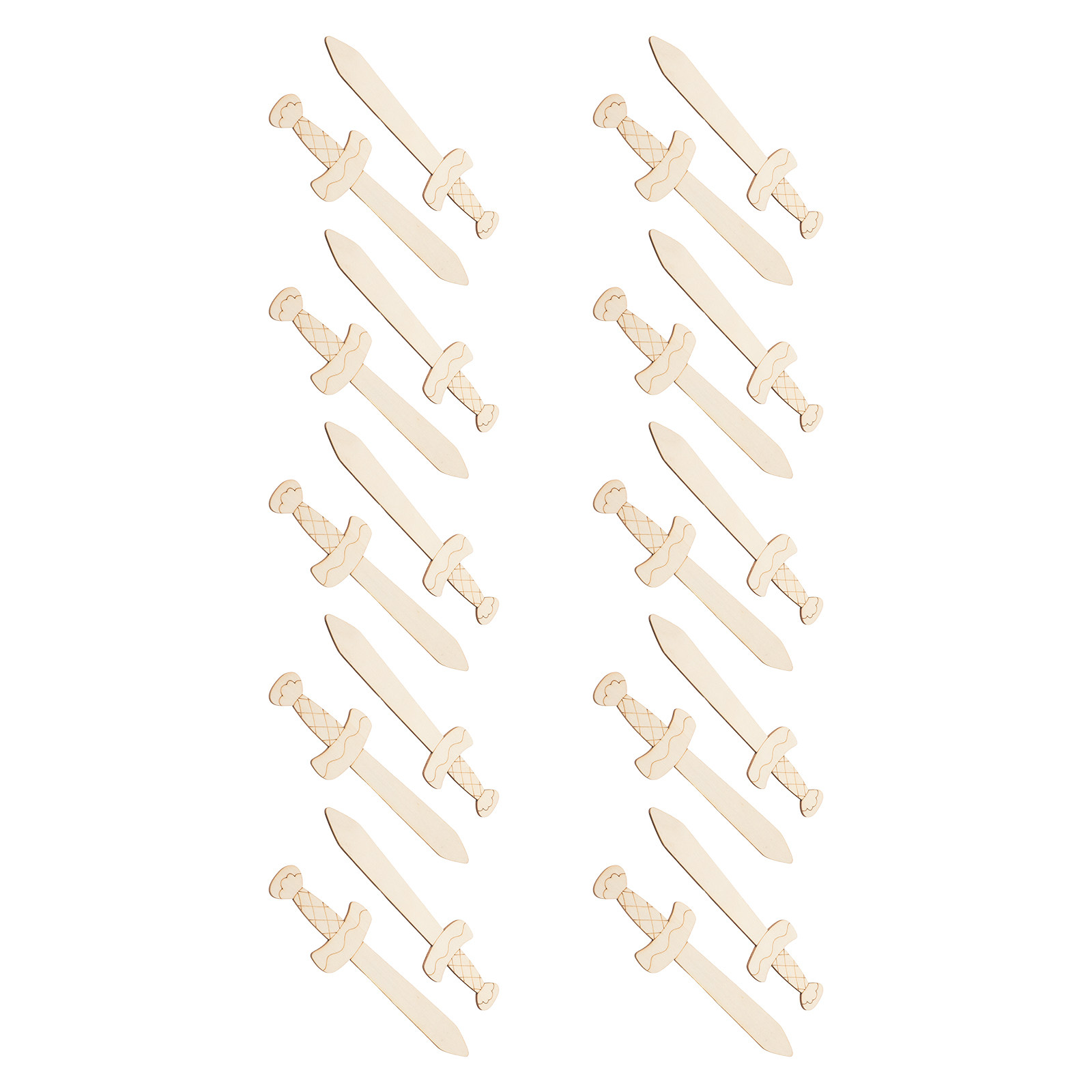 Art And Craft Nature - 20Pcs Wooden Swords to Decorate Natural