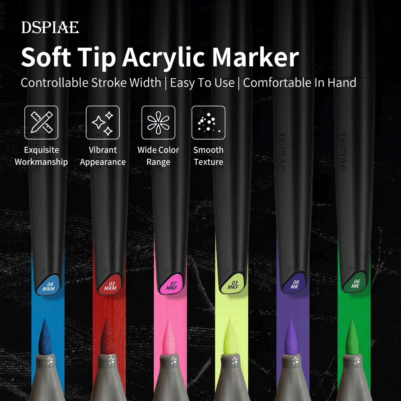 Illustration Marker Set - DSPIAE Soft Tip Water Based Marker
