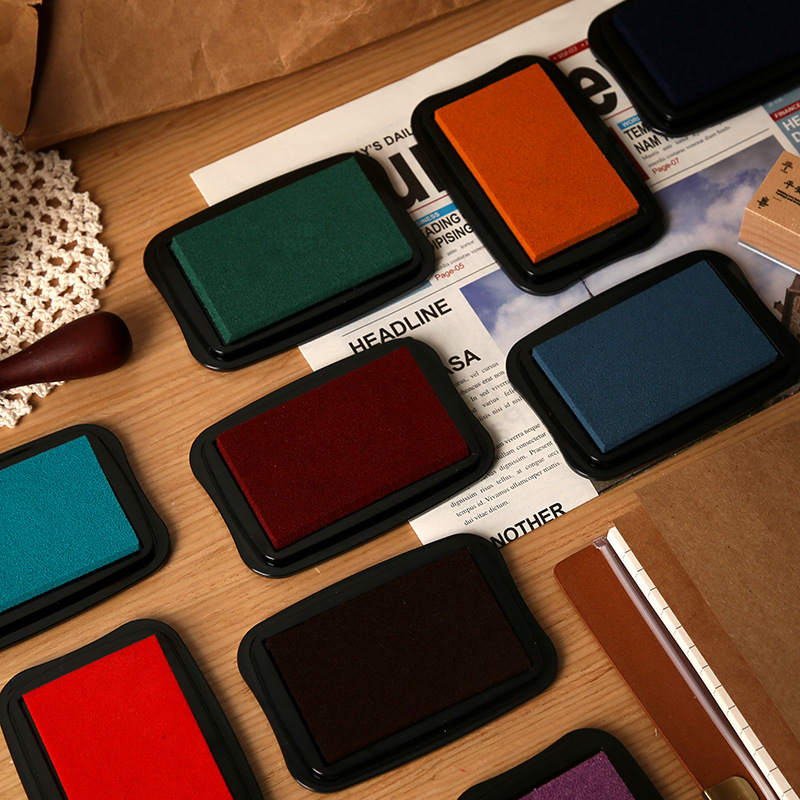 Rubber Stamp Blank - 12 Colors Vintage Solid Color Large