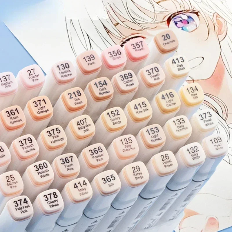 Illustration Marker Set - 6/12/24/30 Colors Skin Tone Dual Headed