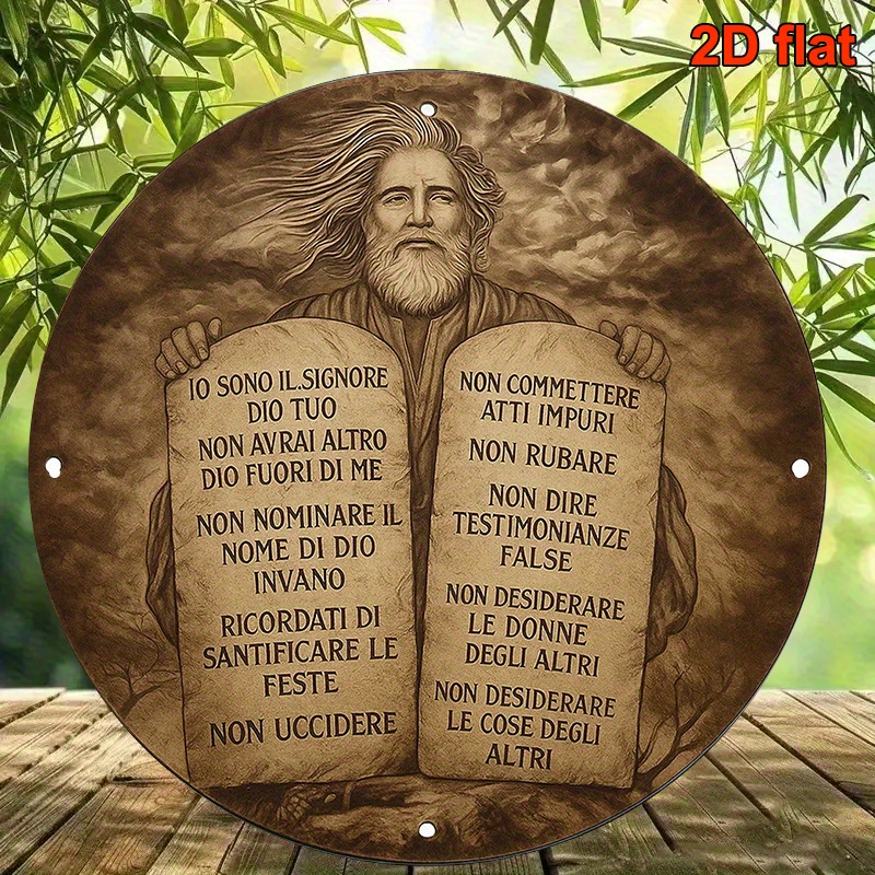 Art & Craft Of Problem Solving - CIFBUY Rustic Italian Moses 10 Commandments