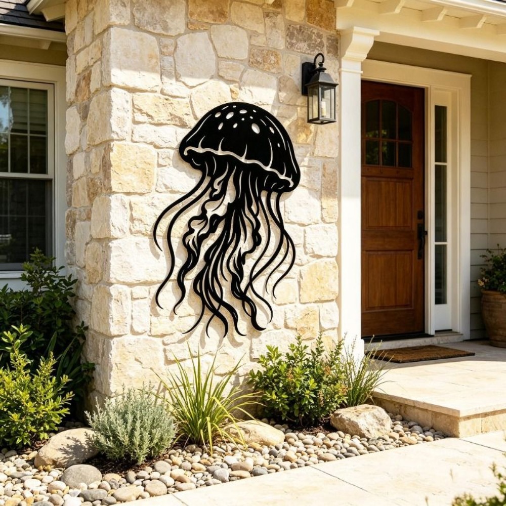 Art Craft Jellyfish - CIFBUY Metal Wall Art Jellyfish Sculpture