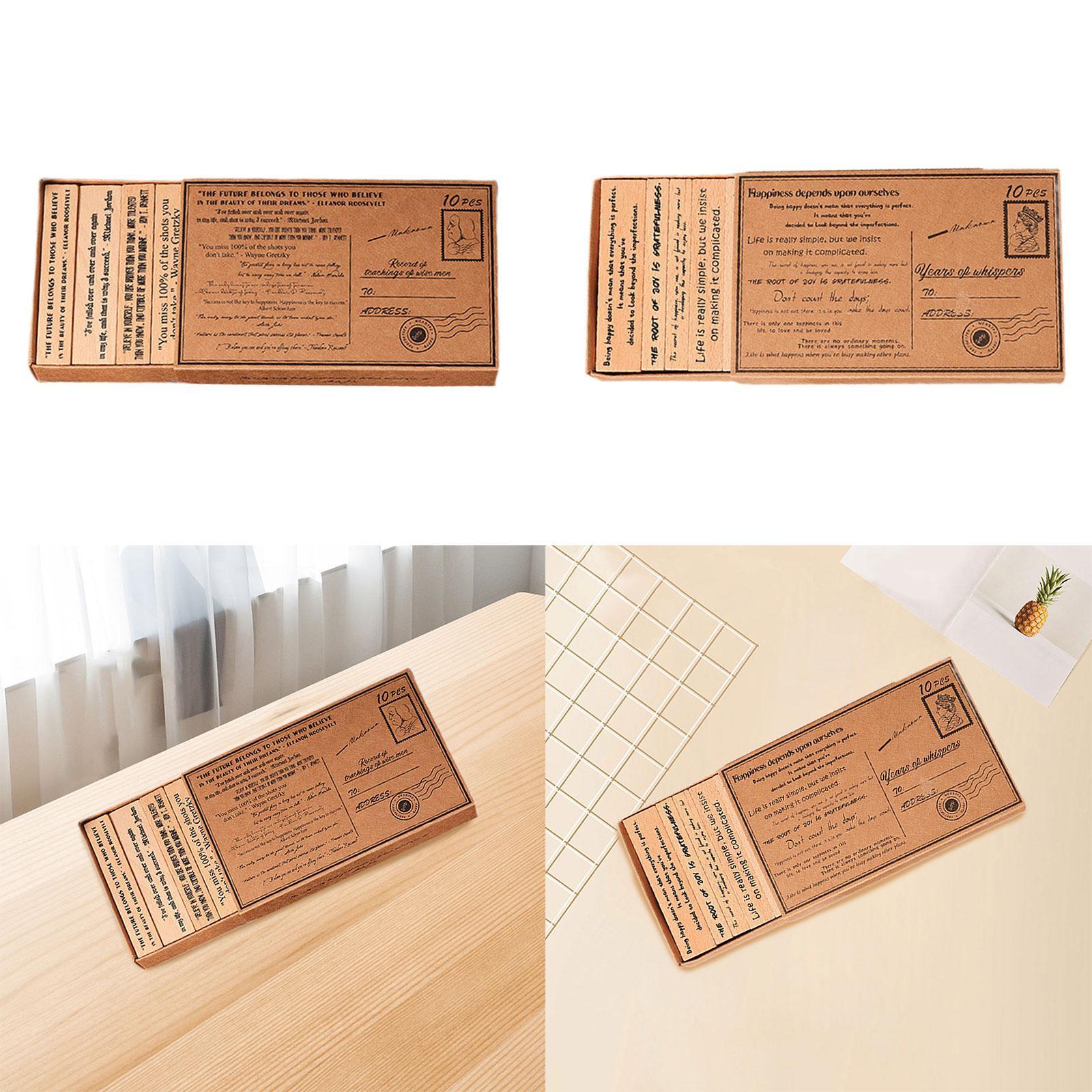 Art Craft Quotes - Wooden Stamp Set Handcraft Decorative Stationery