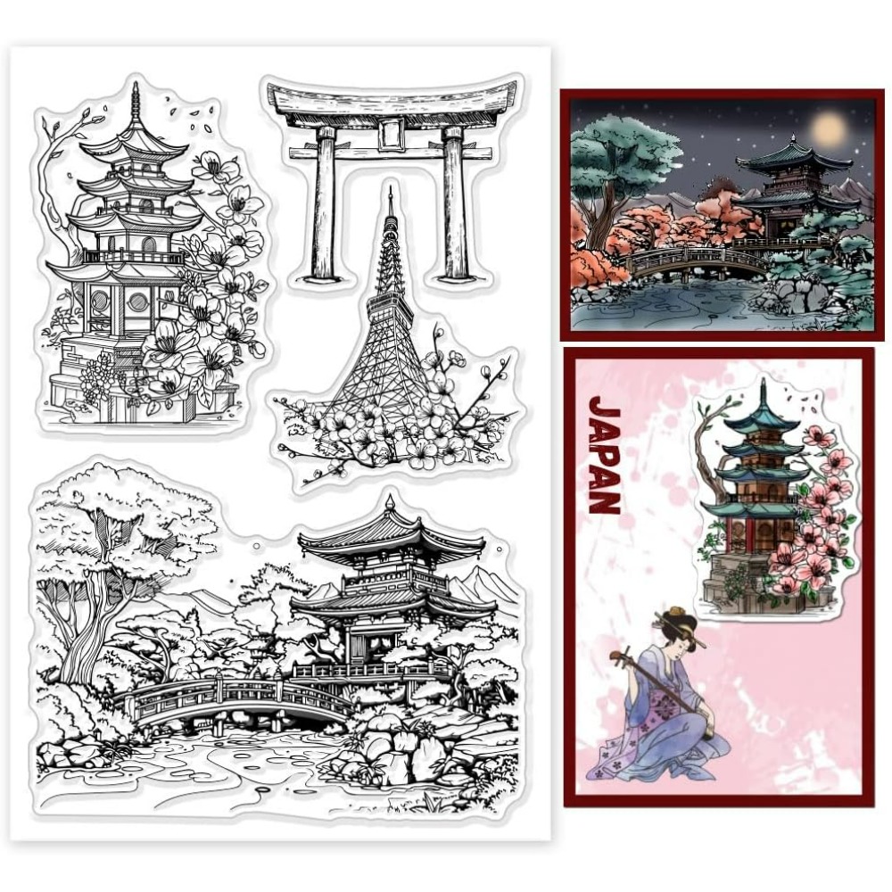 1Sheet Landscape Clear Stamps  - đánh giá và giá Rubber Stamp Blank