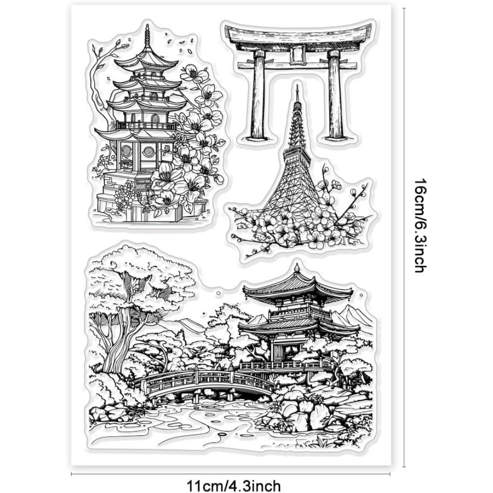 1Sheet Landscape Clear Stamps  - đánh giá và giá Rubber Stamp Blank