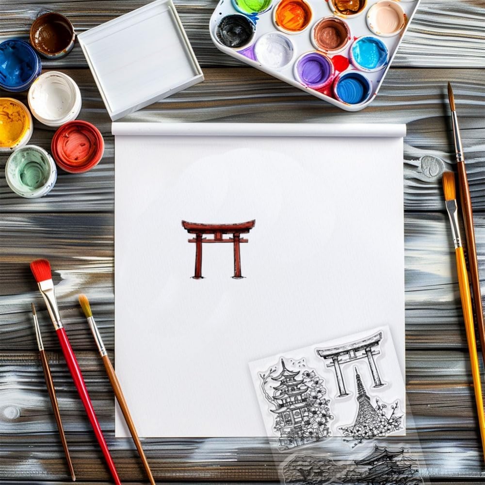 1Sheet Landscape Clear Stamps  - đánh giá và giá Rubber Stamp Blank