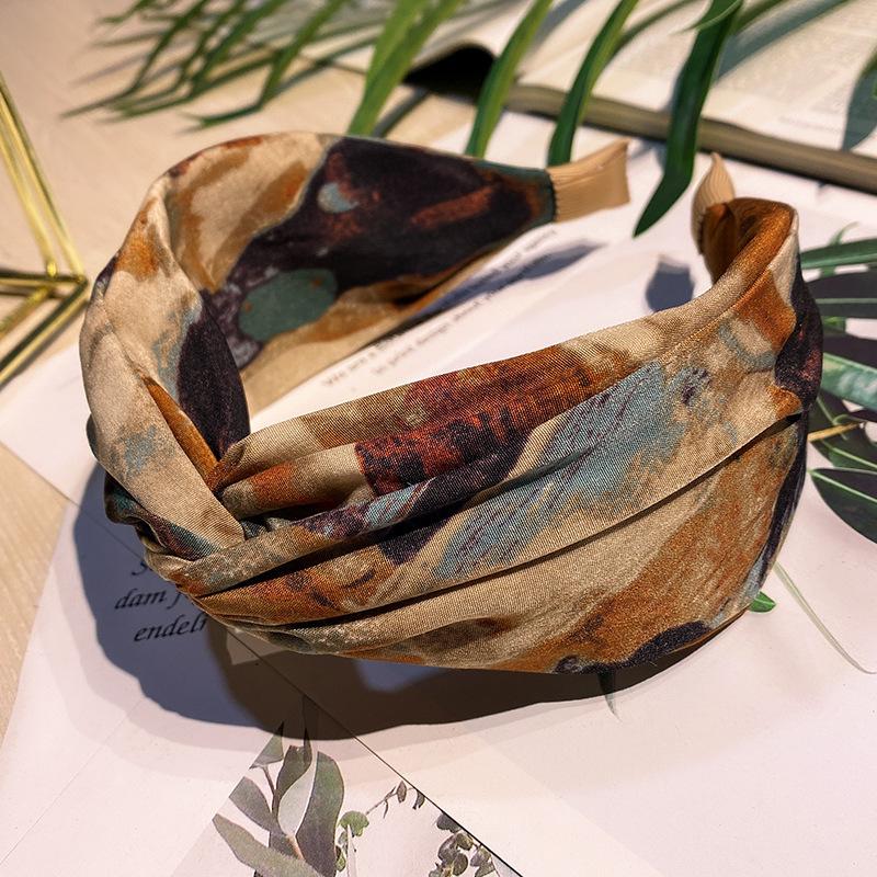 Tie-Dye Printed Headband - Vin - đánh giá và giá Silk Painting Dye