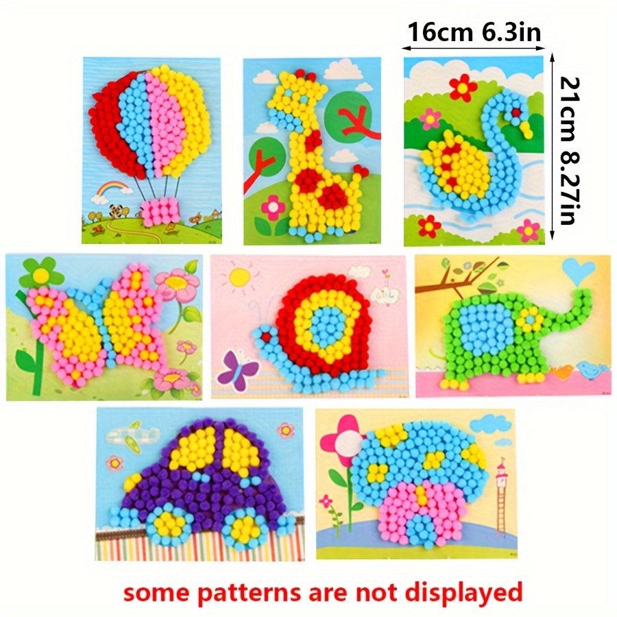 2pcs 16x21cm Colorful Pom-Pom  - đánh giá và giá Art Craft Handmade