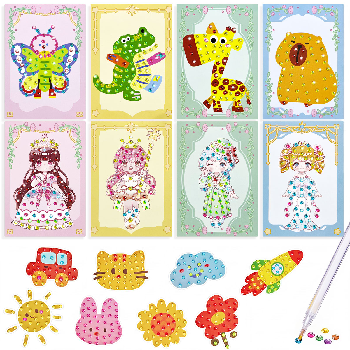 16 Pcs Gem Kit DIY Arts Crafts - đánh giá và giá Art And Craft With Paint