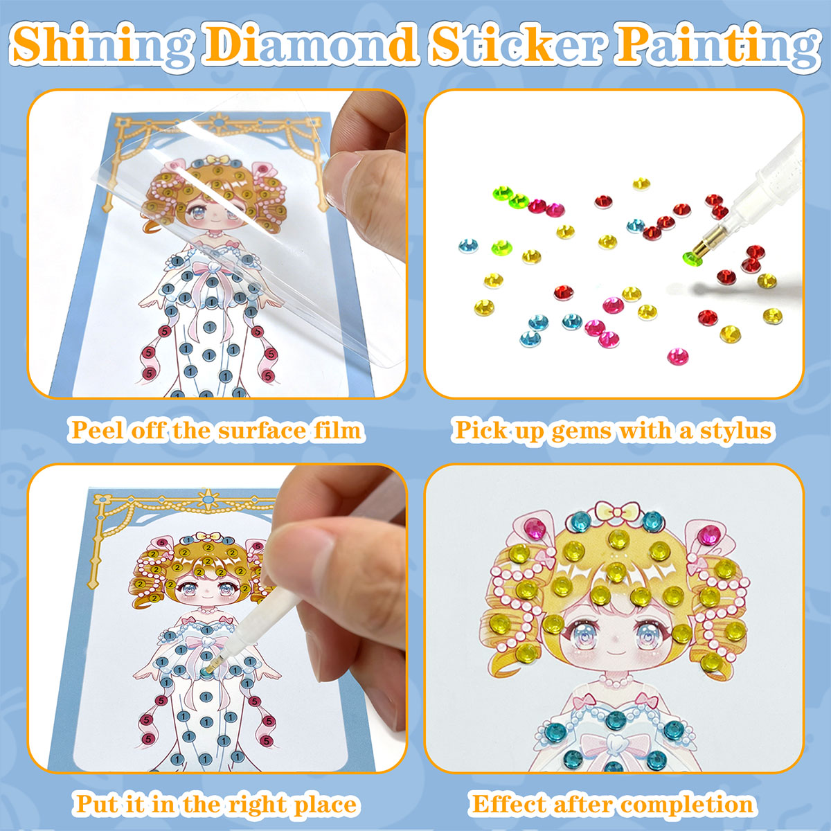 16 Pcs Gem Kit DIY Arts Crafts - đánh giá và giá Art And Craft With Paint