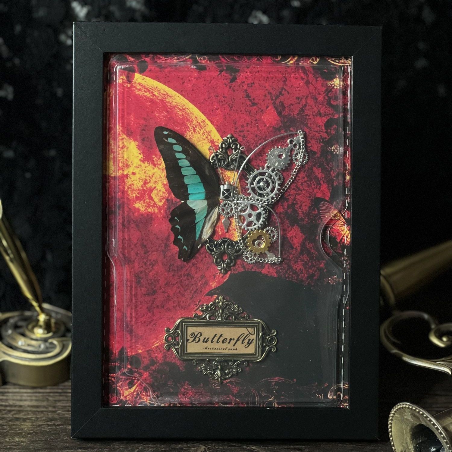 Steampunk Butterfly Frame DIY  - đánh giá và giá Art Craft Handmade