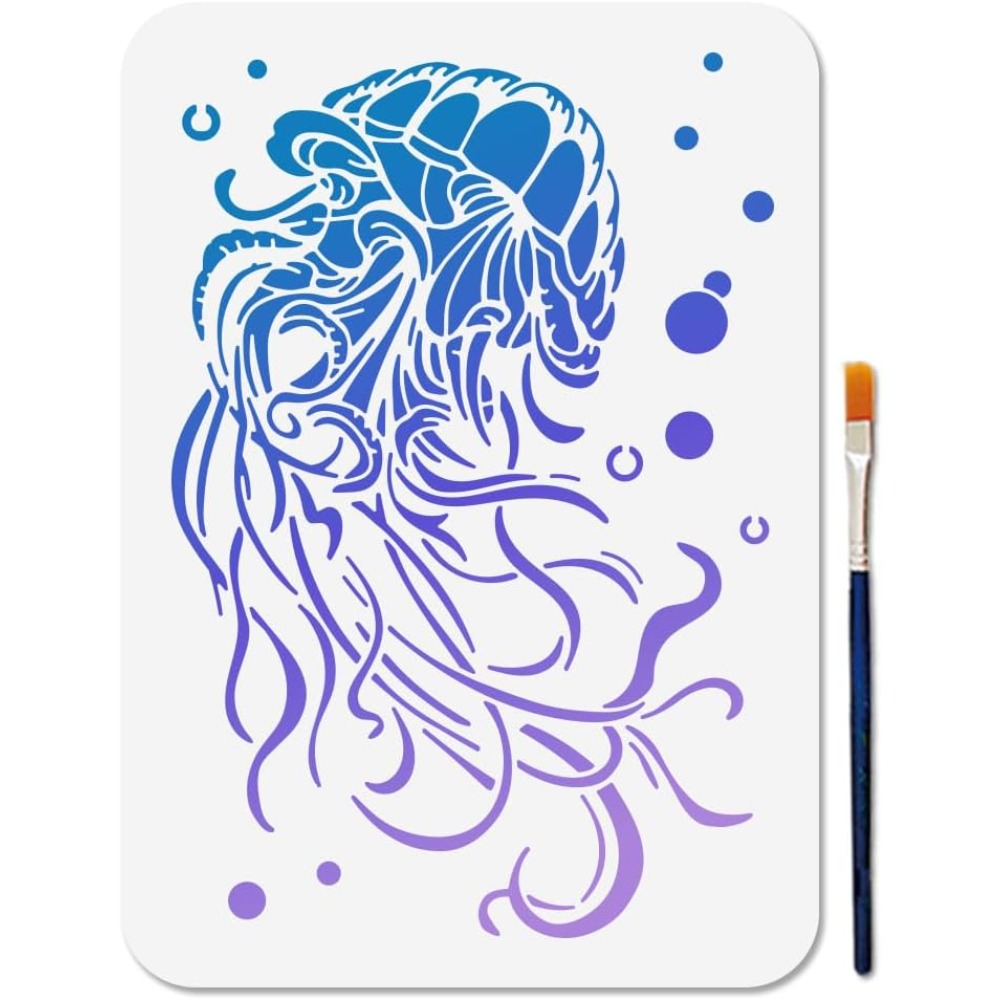 Dreamy Jellyfish Stencil Reusa - đánh giá và giá Art Craft Jellyfish
