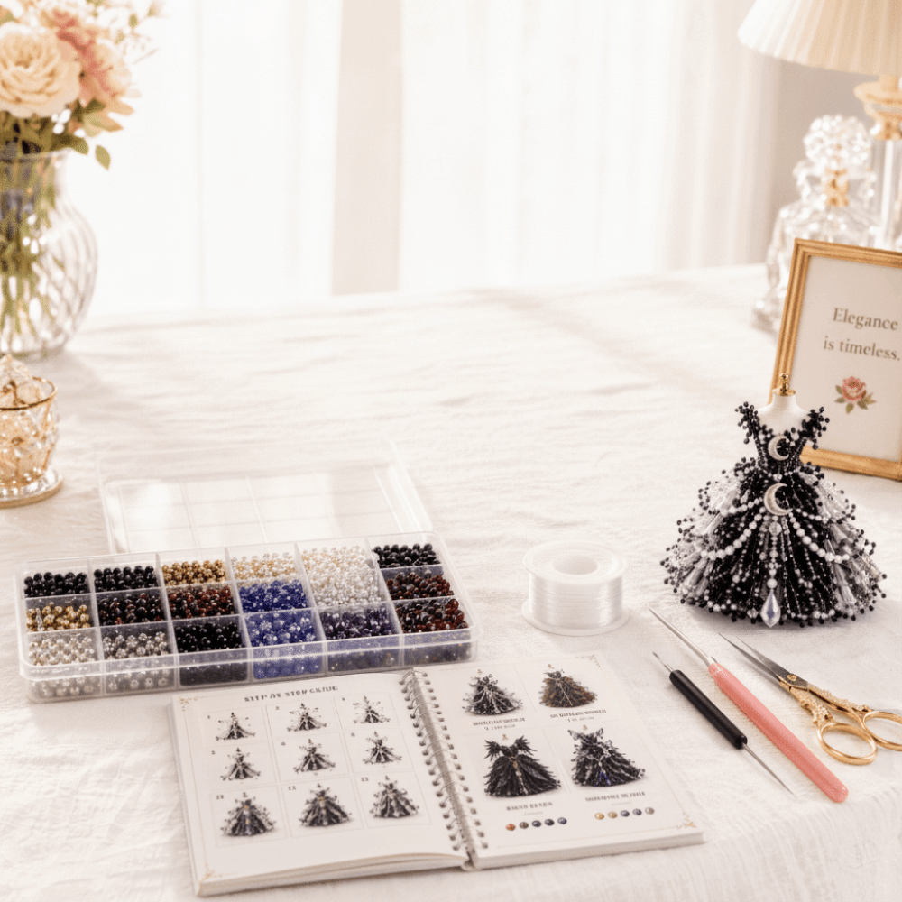 Tiny Beads 3D Beaded Dress Kit - đánh giá và giá Art Craft And Design