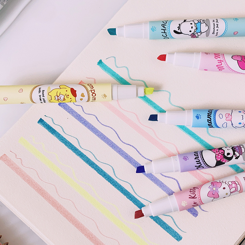 6Pcs Sanrio Hello Kitty Highli - đánh giá và giá Illustration Marker Set