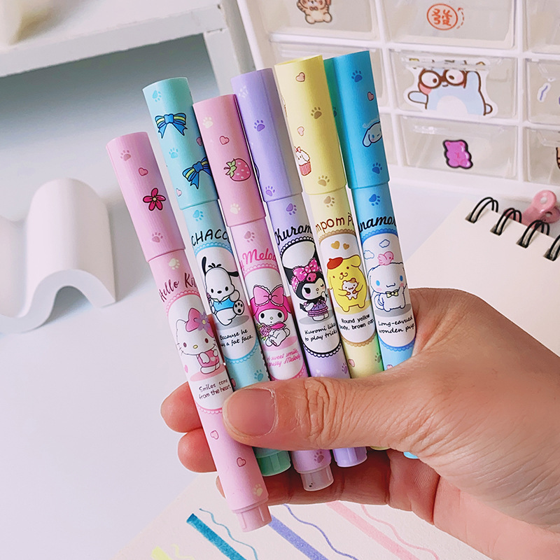 6Pcs Sanrio Hello Kitty Highli - đánh giá và giá Illustration Marker Set