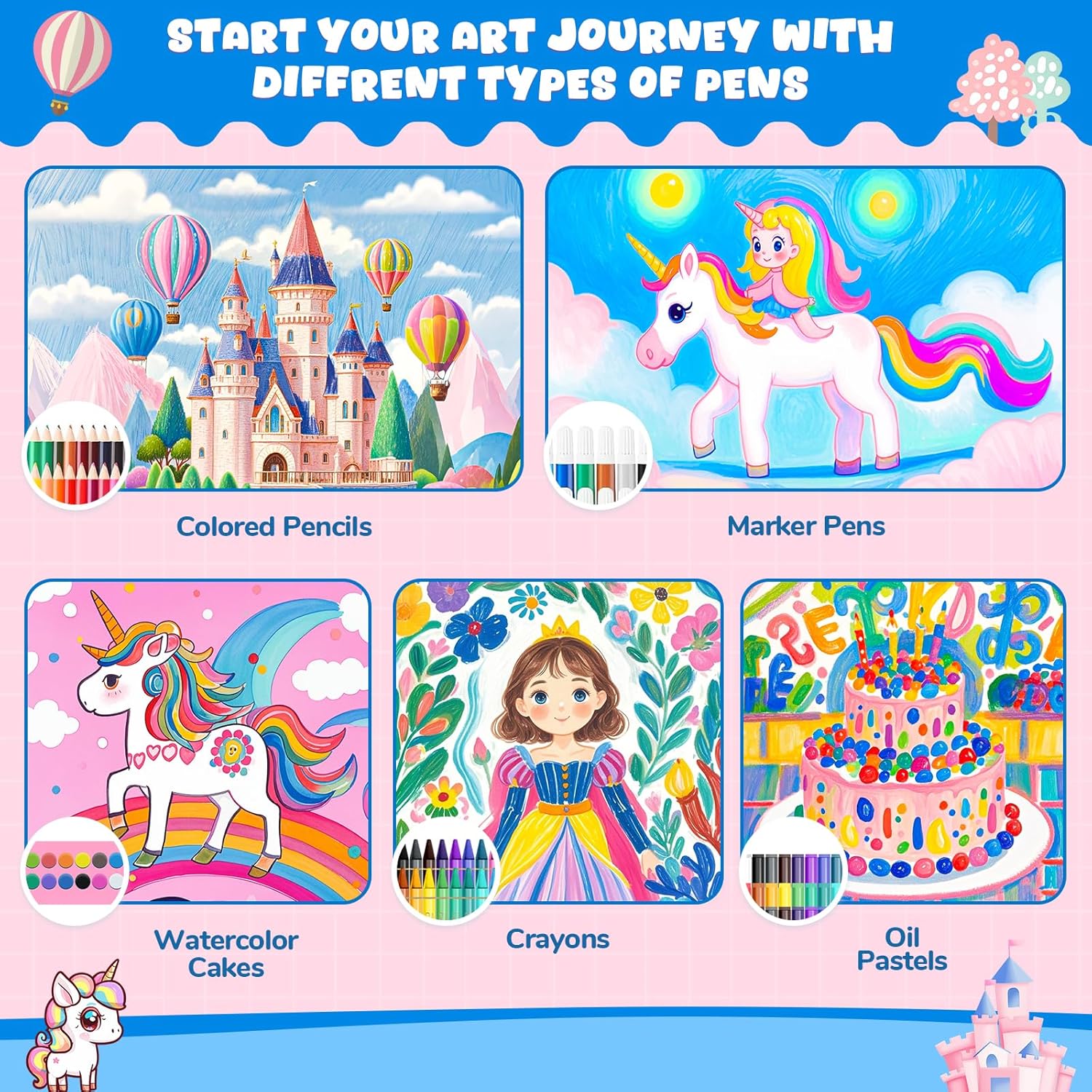 Coloring Book Set for Kids, Di - đánh giá và giá Illustration Marker Set