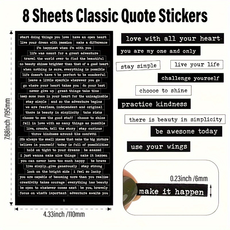 406pcs Inspirational Quote Sti - đánh giá và giá Art Craft Quotes