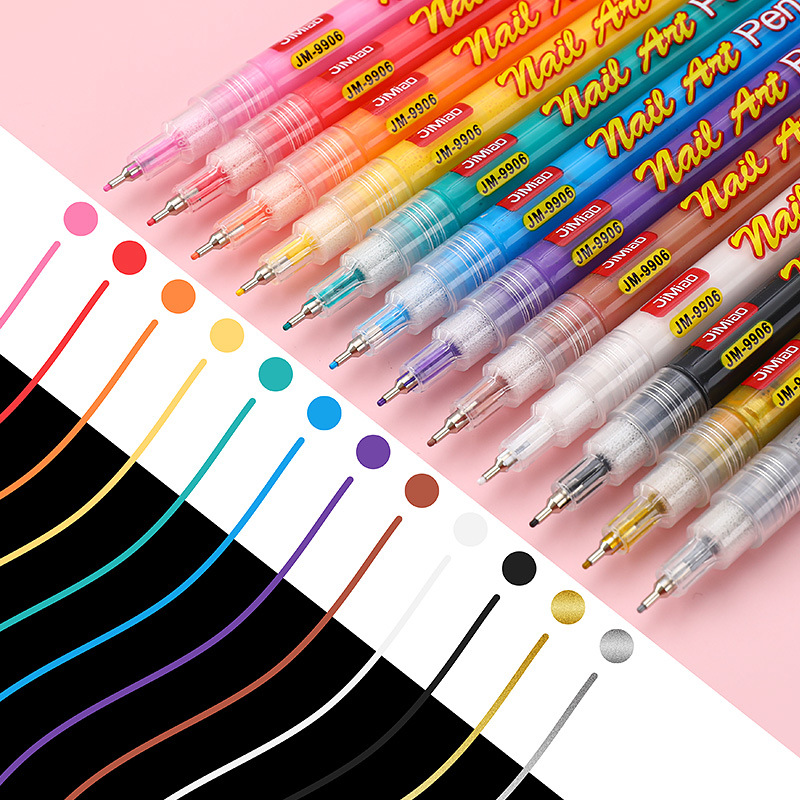 12 Colors Marker Nail Art Pen  - đánh giá và giá Illustration Marker Set