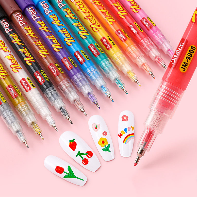 12 Colors Marker Nail Art Pen  - đánh giá và giá Illustration Marker Set