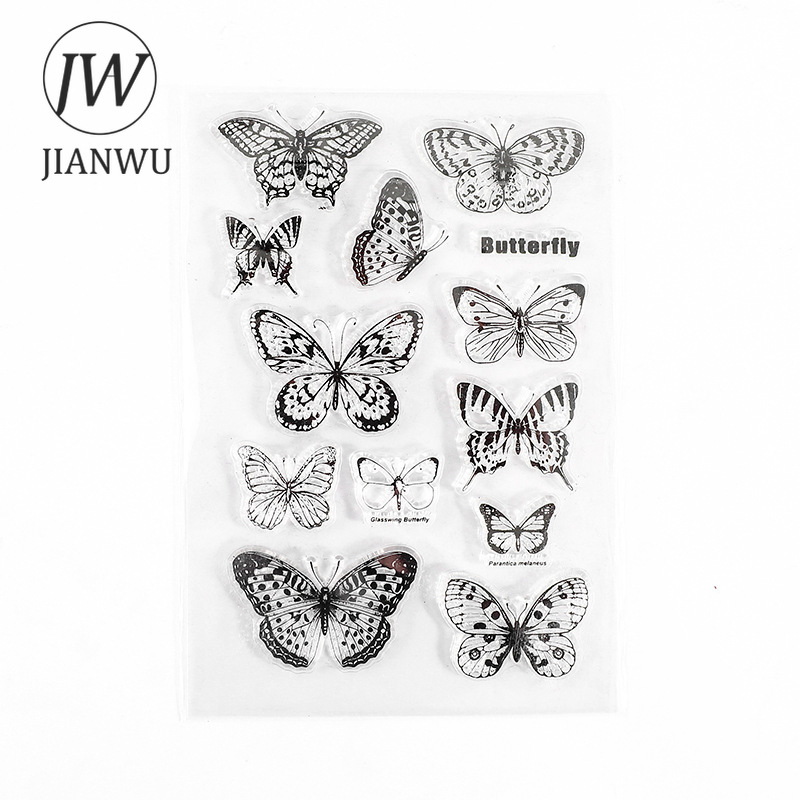 JIANWU Tối Giản Đen Trắng Tron - đánh giá và giá Rubber Stamp Blank