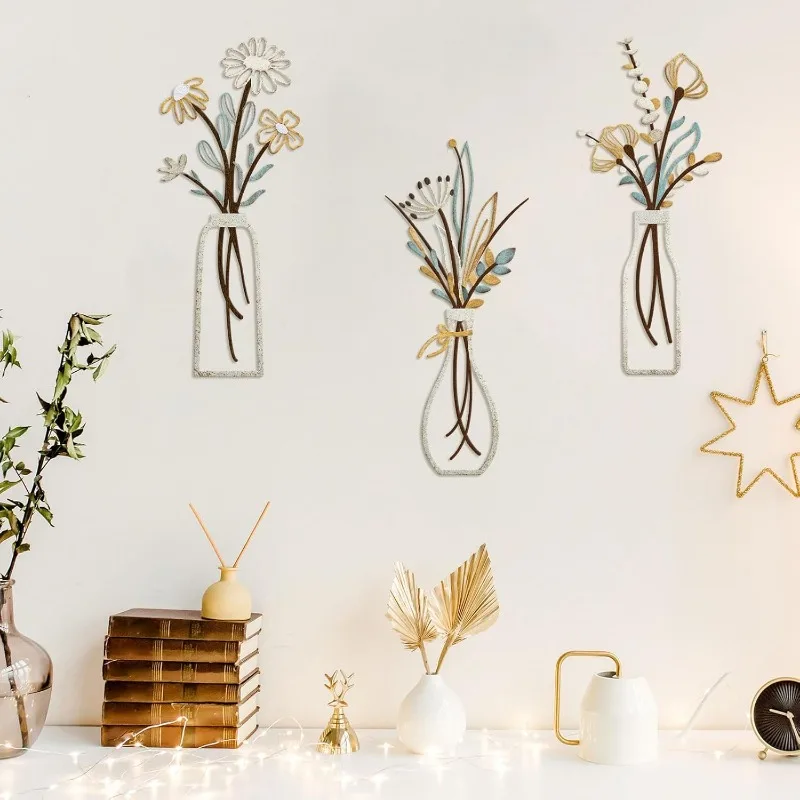 3pcs Metal Flowers Wall Decora - đánh giá và giá Art Craft Room