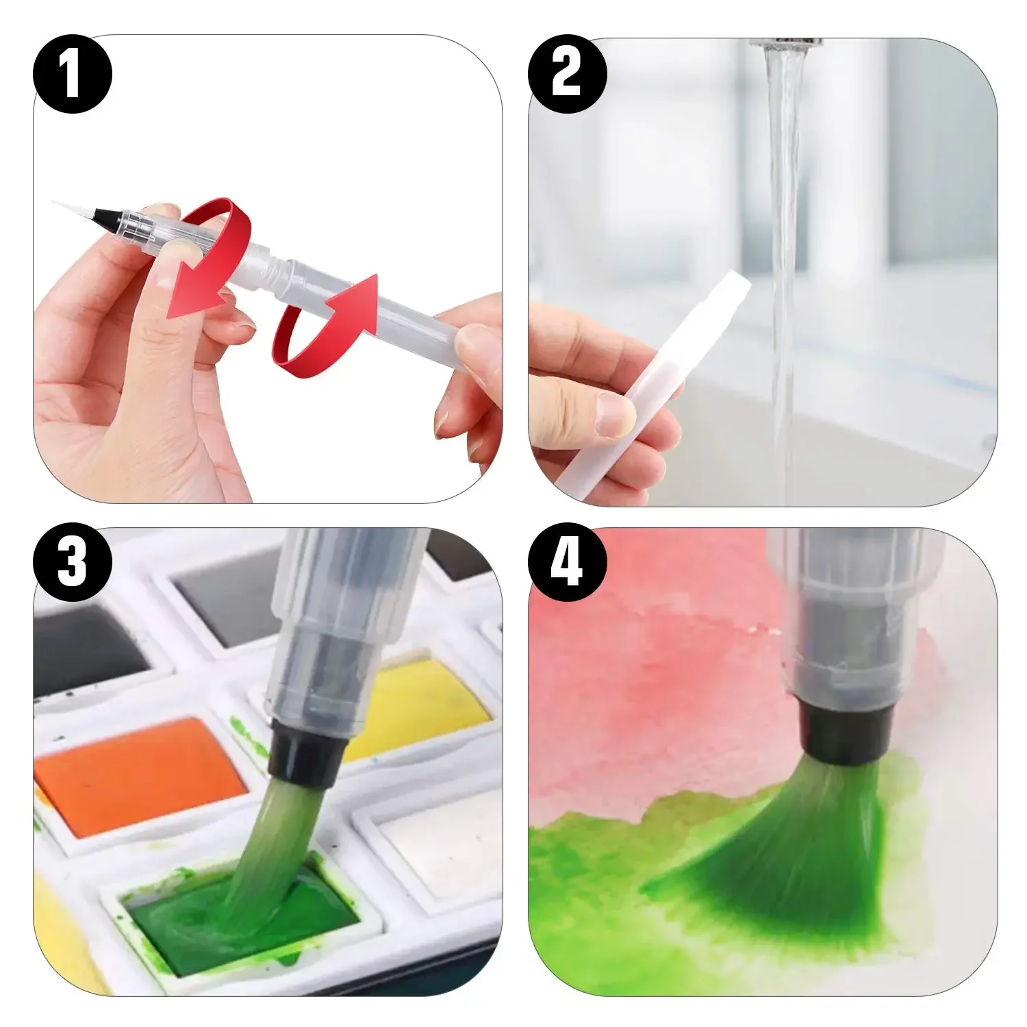 3/6 Piece Water Color Brush Pe - đánh giá và giá Illustration Marker Set