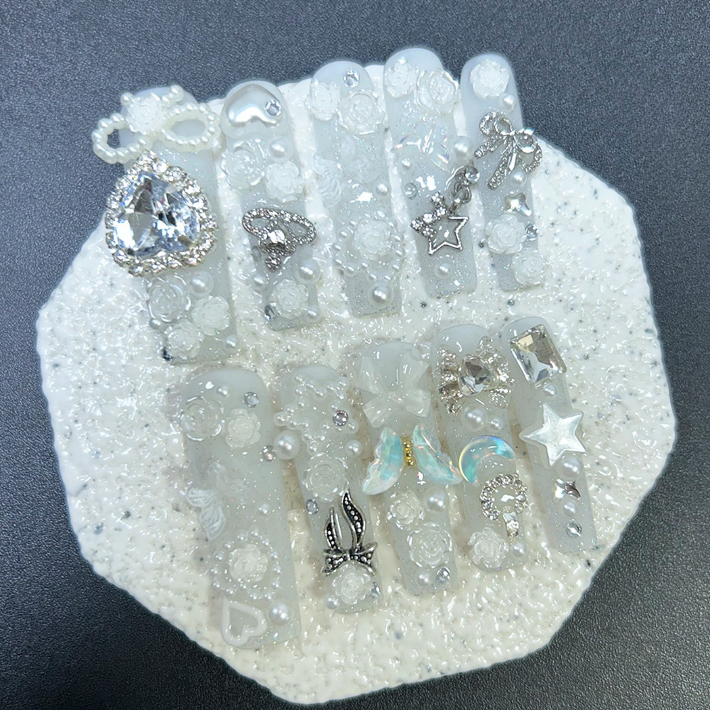 10PCS Cute Jirai Kei White Han - đánh giá và giá Art Craft Handmade