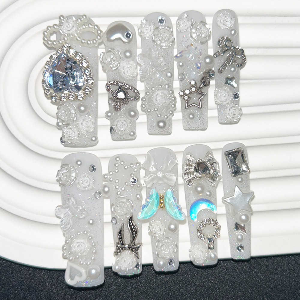 10PCS Cute Jirai Kei White Han - đánh giá và giá Art Craft Handmade