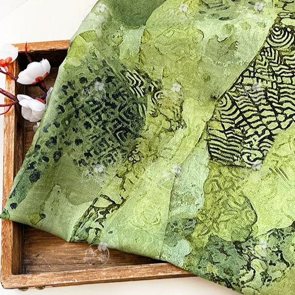 Green ink dyeing oil painting  - đánh giá và giá Silk Painting Dye