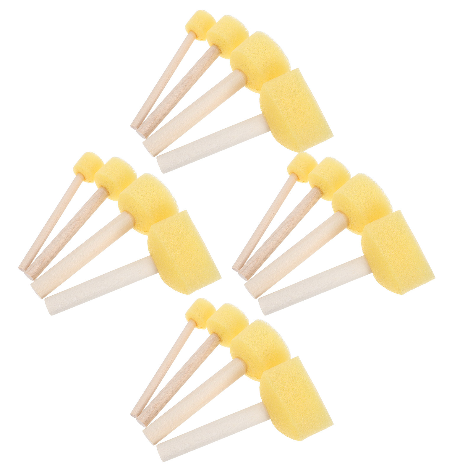 16Pcs Round Paint Sponge Brush - đánh giá và giá Art And Craft With Paint