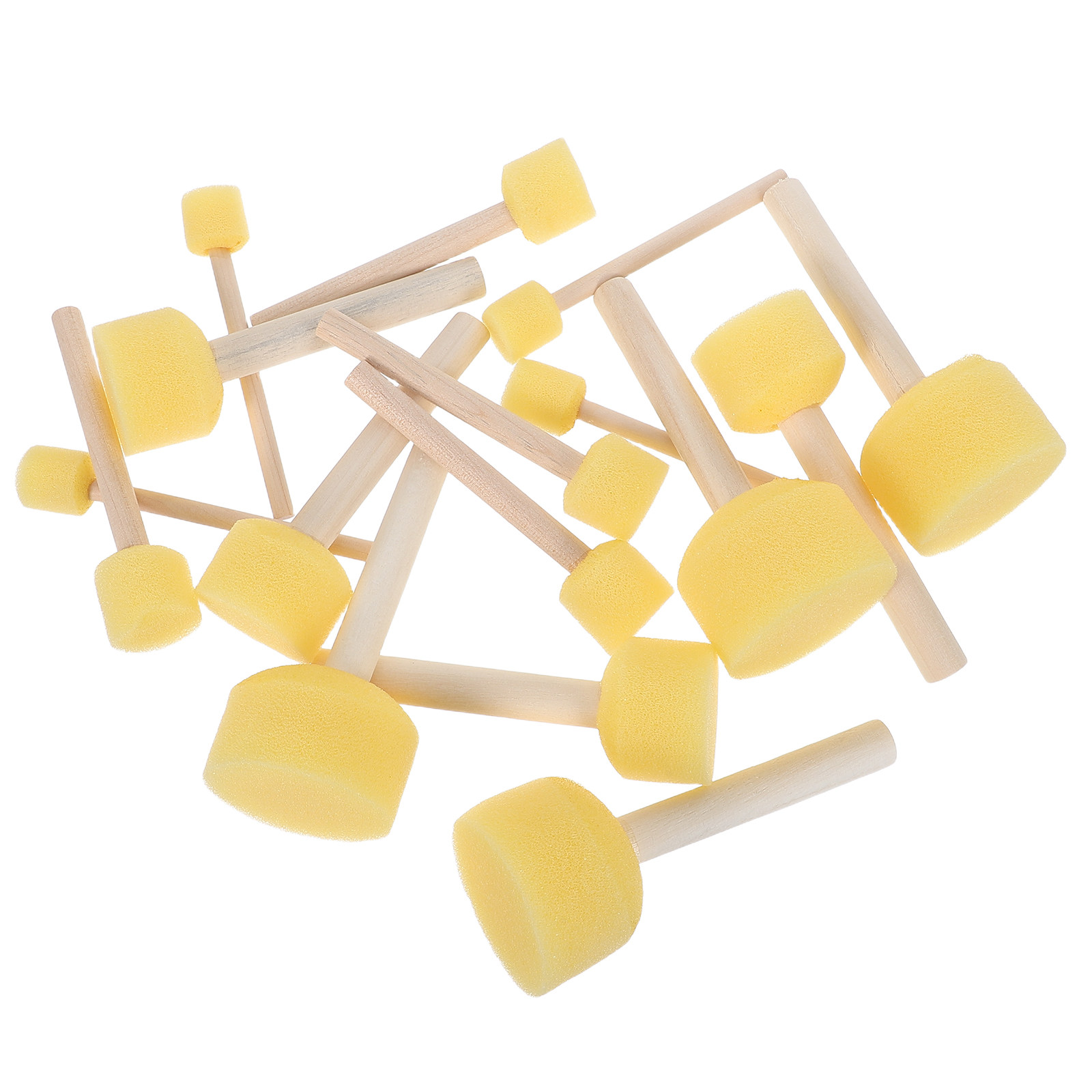 16Pcs Round Paint Sponge Brush - đánh giá và giá Art And Craft With Paint