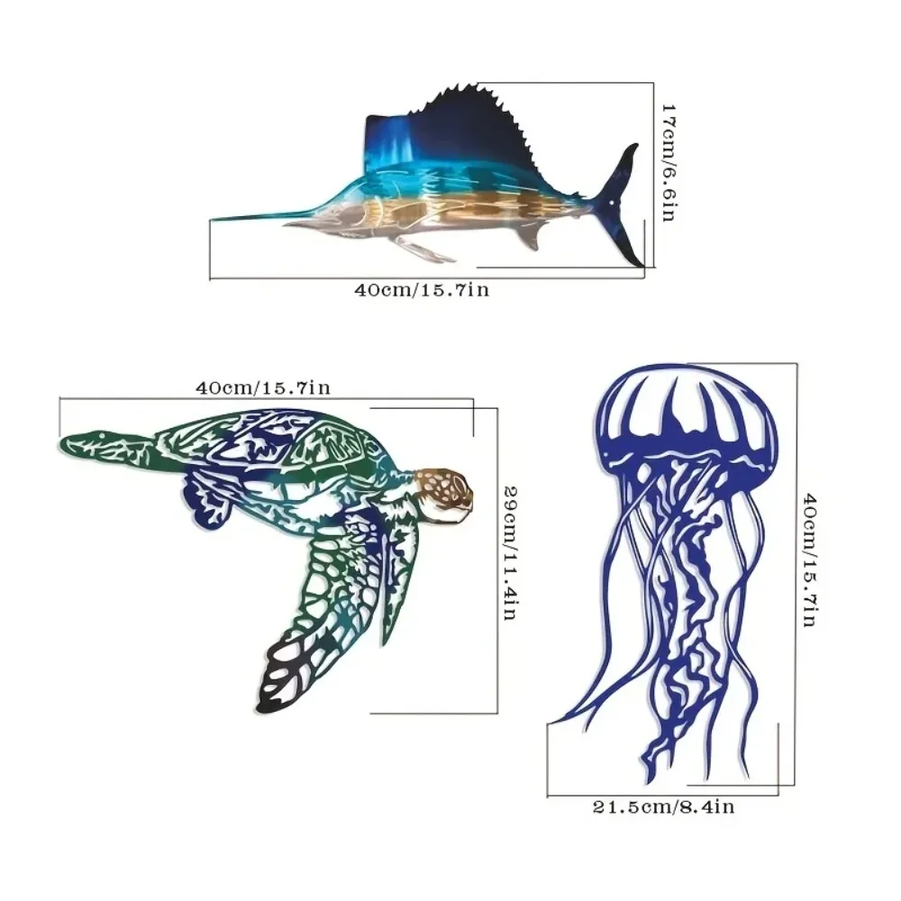 CIFBUY Metal Wall Art Swordfis - đánh giá và giá Art Craft Jellyfish