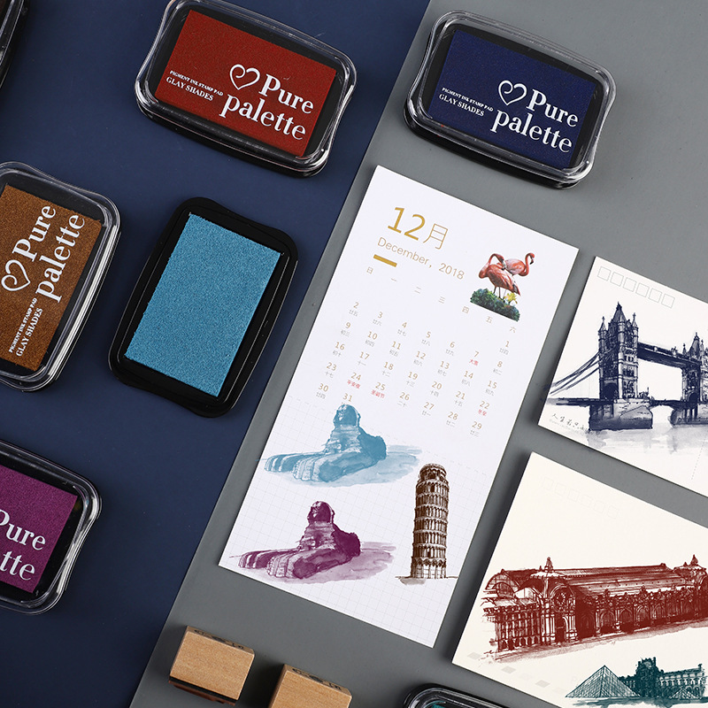 12 Colors Large Size Vintage I - đánh giá và giá Rubber Stamp Blank