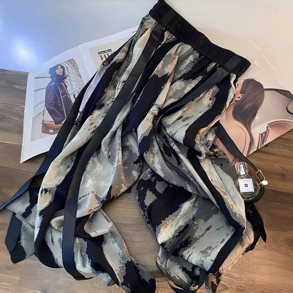 Ice Silk Wide-leg Pants 2024 S - đánh giá và giá Silk Painting Dye