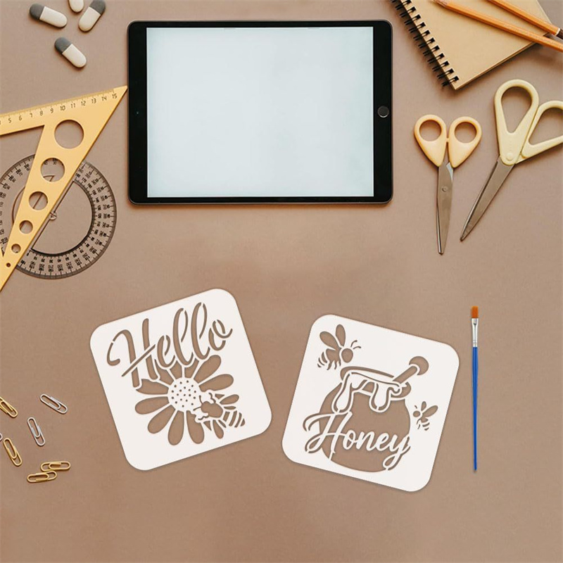 9Pcs Quotes Bee Honey Stencils - đánh giá và giá Art Craft Quotes