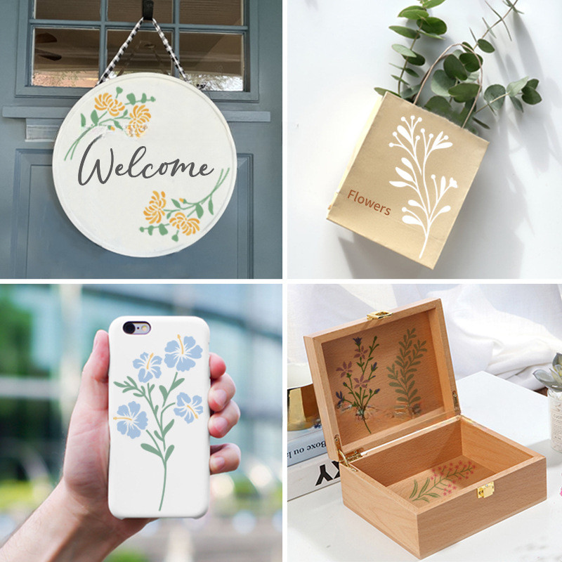 18PCS Geometric Floral Paintin - đánh giá và giá Art Craft Doodle